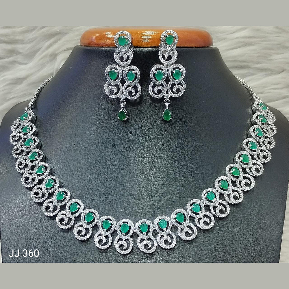 Jain Jewellers American Diamond Necklace Set