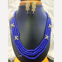 Jain Jewellers Gold Plated American Diamond Necklace Set