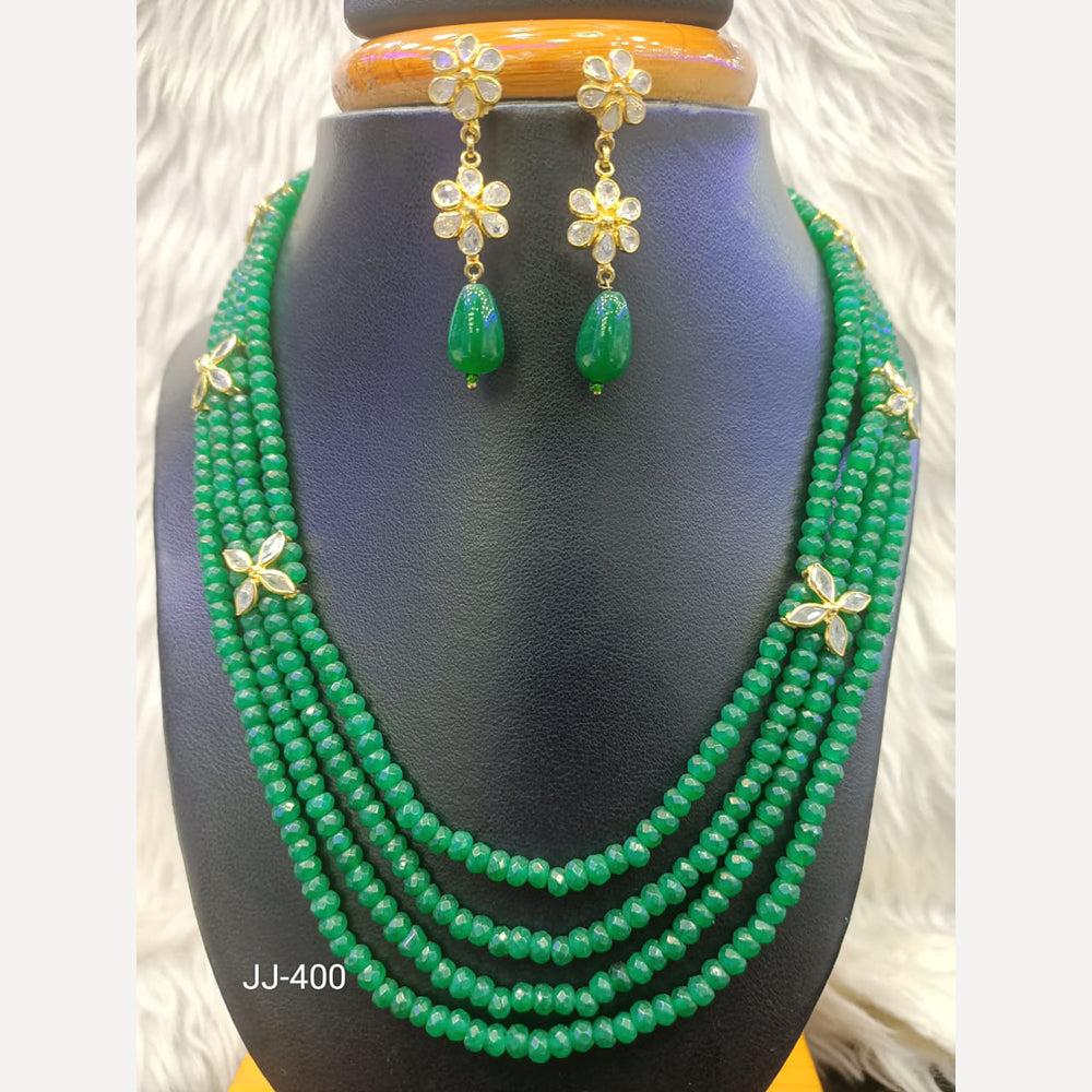 Jain Jewellers Gold Plated American Diamond Necklace Set