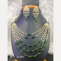 Jain Jewellers Gold Plated American Diamond Necklace Set