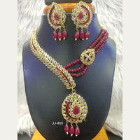 Jain Jewellers Gold Plated American Diamond Necklace Set