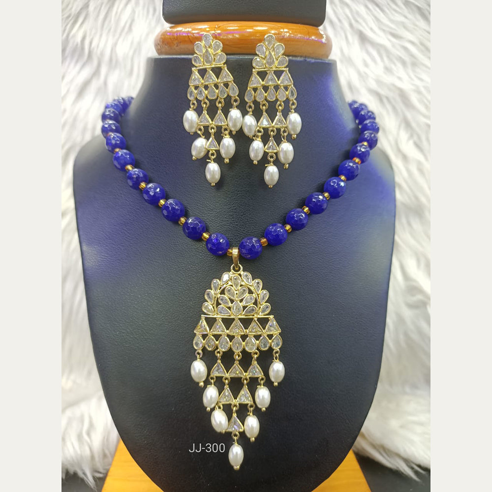Jain Jewellers Gold Plated American Diamond Necklace Set