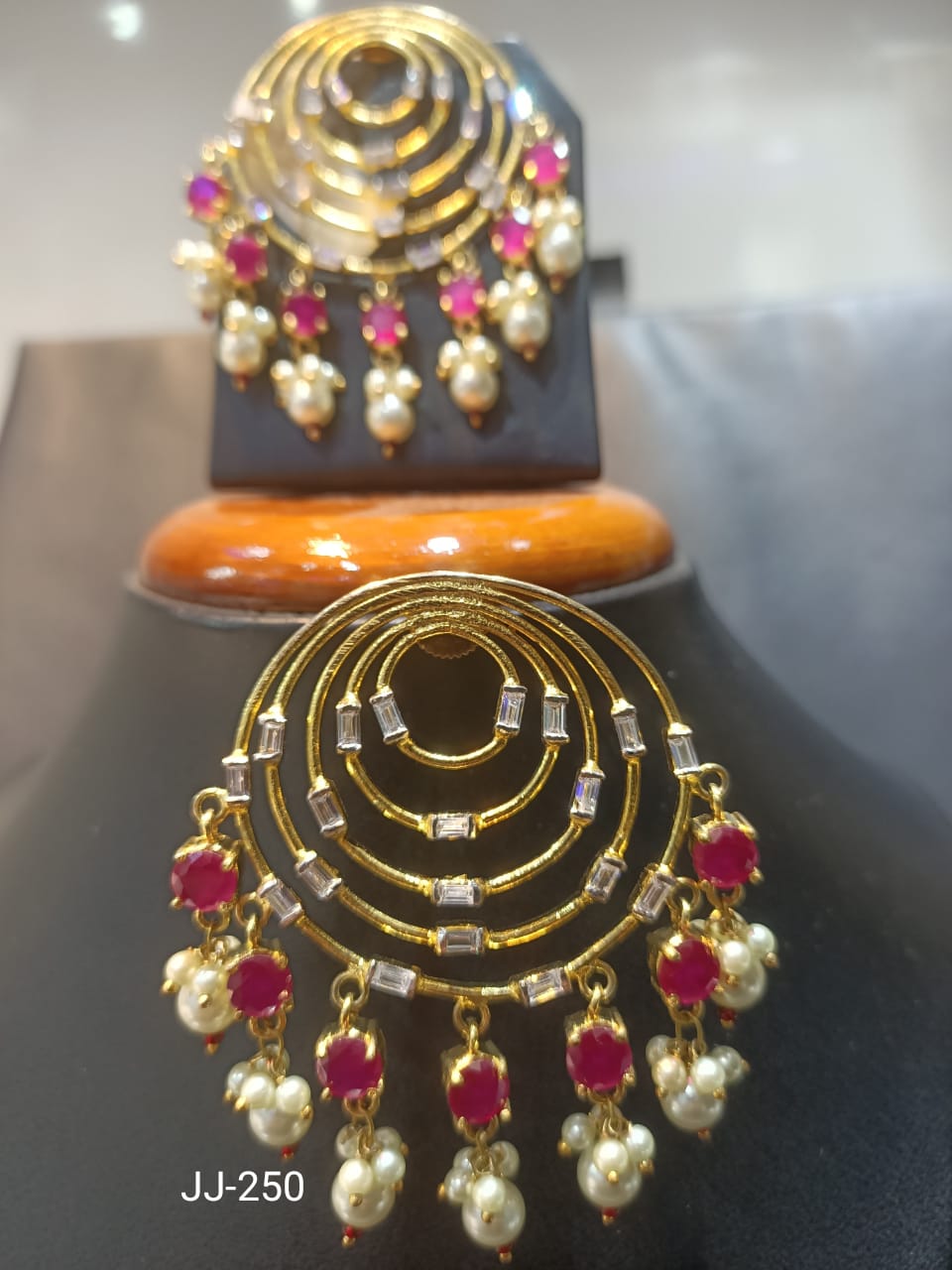 Jain Jewellers Ad Stone Dangler Earrings - 11062259