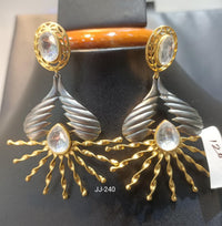 Jain Jewellers Kundan Stone Dangler Earrings - 11062262