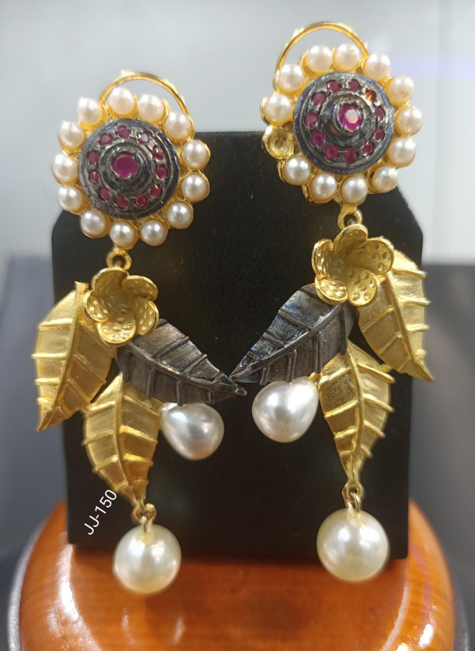 Jain Jewellers Ad Stone Dangler Earrings - 11062266