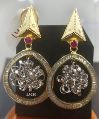 Jain Jewellers Ad Stone Dangler Earrings - 11062267