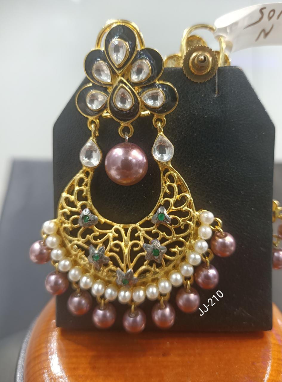 Jain Jewellers Ad Stone Dangler Earrings - 11062268