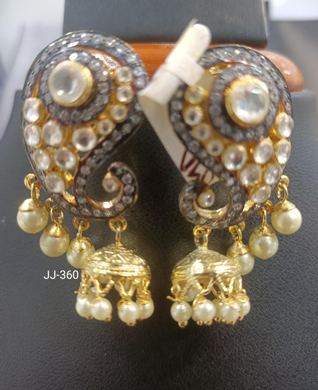 Jain Jewellers Ad Stone Dangler Earrings - 11062273