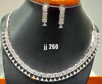 Jain Jewellers American Diamond Necklace Set - 11062296