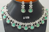 Jain Jewellers American Diamond Necklace Set - 11062309