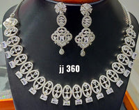 Jain Jewellers American Diamond Necklace Set - 11062312