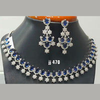 Jain Jewellers American Diamond Necklace Set - 11062315
