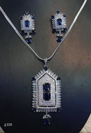 Jain Jewellers American Diamond Pendant Set - 11062318