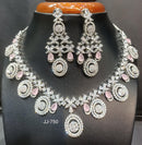 Jain Jewellers American Diamond Necklace Set - 11062330