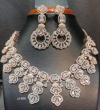 Jain Jewellers American Diamond Necklace Set - 11062334