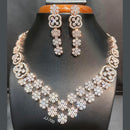 Jain Jewellers American Diamond Necklace Set - 11062338