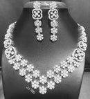 Jain Jewellers American Diamond Necklace Set - 11062338