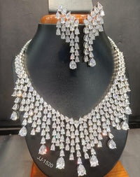 Jain Jewellers American Diamond Necklace Set - 11062339
