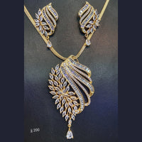 Jain Jewellers Ad Stone Pendant Set - 11062364