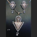 Jain Jewellers Ad Stone Pendant Set - 11062365