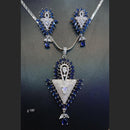 Jain Jewellers Ad Stone Pendant Set - 11062367