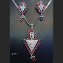 Jain Jewellers Ad Stone Pendant Set - 11062367