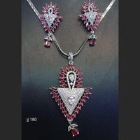 Jain Jewellers Ad Stone Pendant Set - 11062367