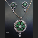 Jain Jewellers Ad Stone Pendant Set - 11062368