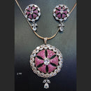 Jain Jewellers Ad Stone Pendant Set - 11062368