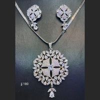 Jain Jewellers Ad Stone Pendant Set - 11062370