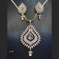 Jain Jewellers Ad Stone Pendant Set - 11062372