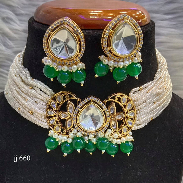 Jain Jewellers American Diamond Necklace Set - 11062440