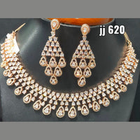 Jain Jewellers American Diamond Necklace Set - 11062452
