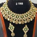Jain Jewellers Gold Plated Kundan Stone Necklace Set