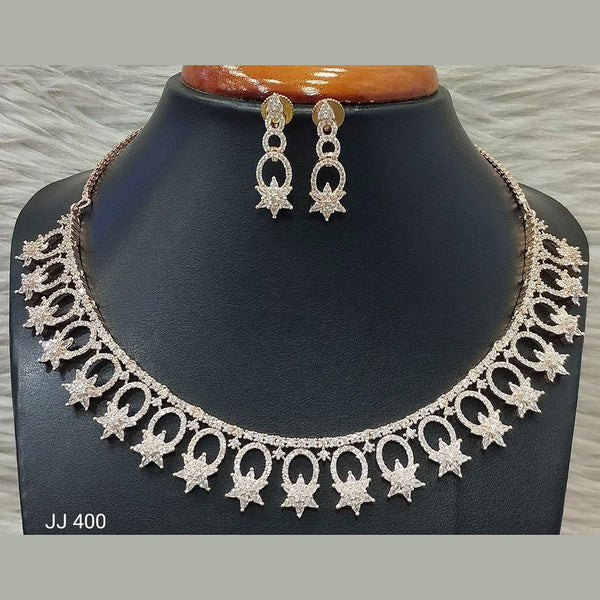 Jain Jewellers American Diamond Necklace Set - 11062511