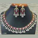 Jain Jewellers American Diamond Necklace Set - 11062514