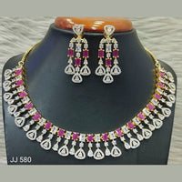 Jain Jewellers American Diamond Necklace Set - 11062514