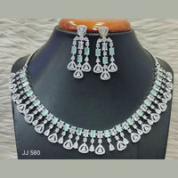 Jain Jewellers American Diamond Necklace Set - 11062516