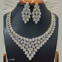 Jain Jewellers American Diamond Necklace Set - 11062517