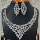 Jain Jewellers American Diamond Necklace Set - 11062518