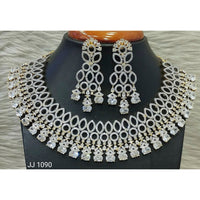 Jain Jewellers American Diamond Necklace Set - 11062520