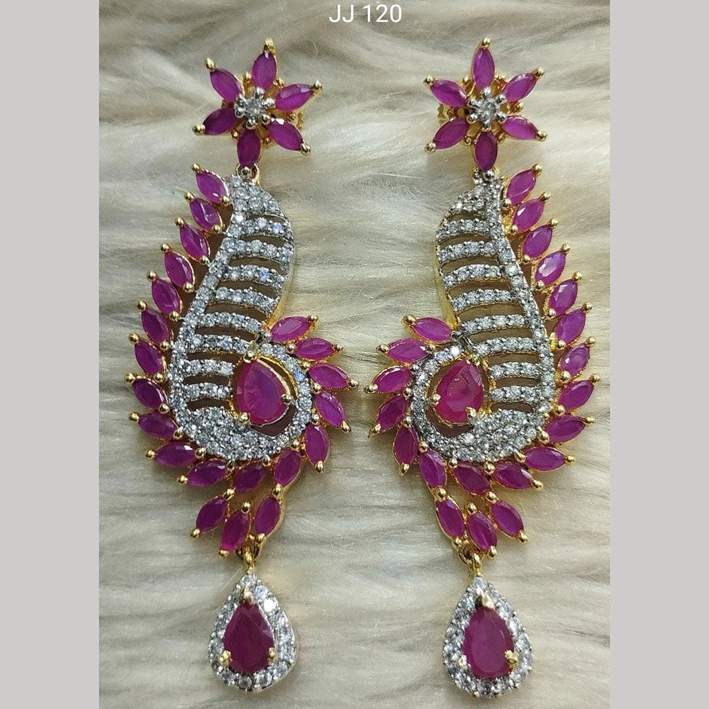 Jain Jewellers Ad Stone Dangler Earrings - 11062573