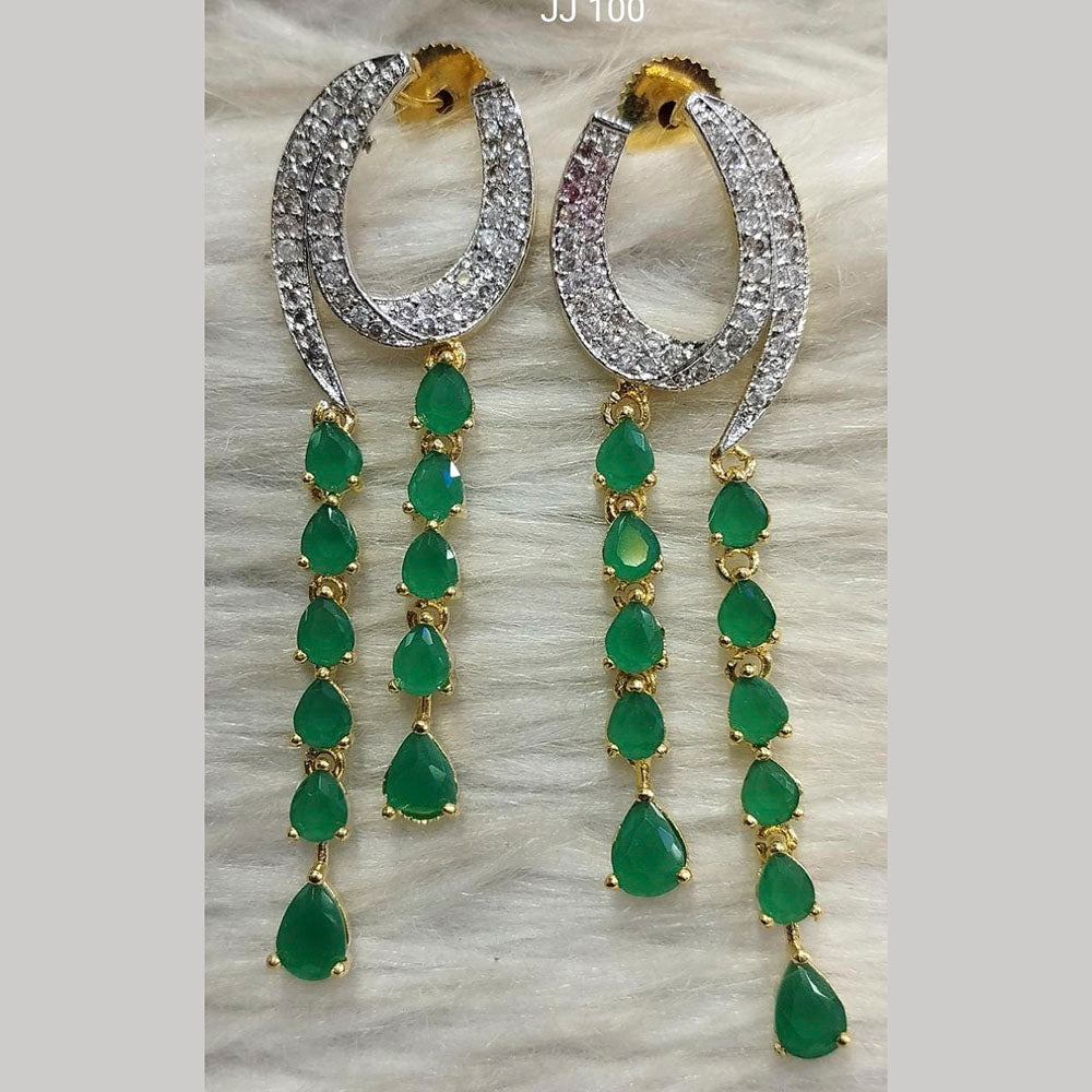 Jain Jewellers Ad Stone Dangler Earrings - 11062588