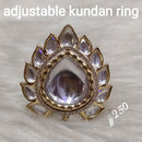 Jain Jewellers Kundan Stone Adjustable Ring - 11062592