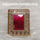 Jain Jewellers Kundan Stone Adjustable Ring - 11062595