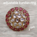 Jain Jewellers Kundan Stone Adjustable Ring - 11062605