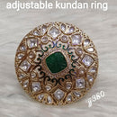 Jain Jewellers Kundan Stone Adjustable Ring - 11062607