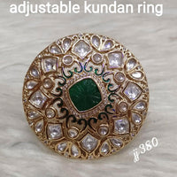 Jain Jewellers Kundan Stone Adjustable Ring - 11062607