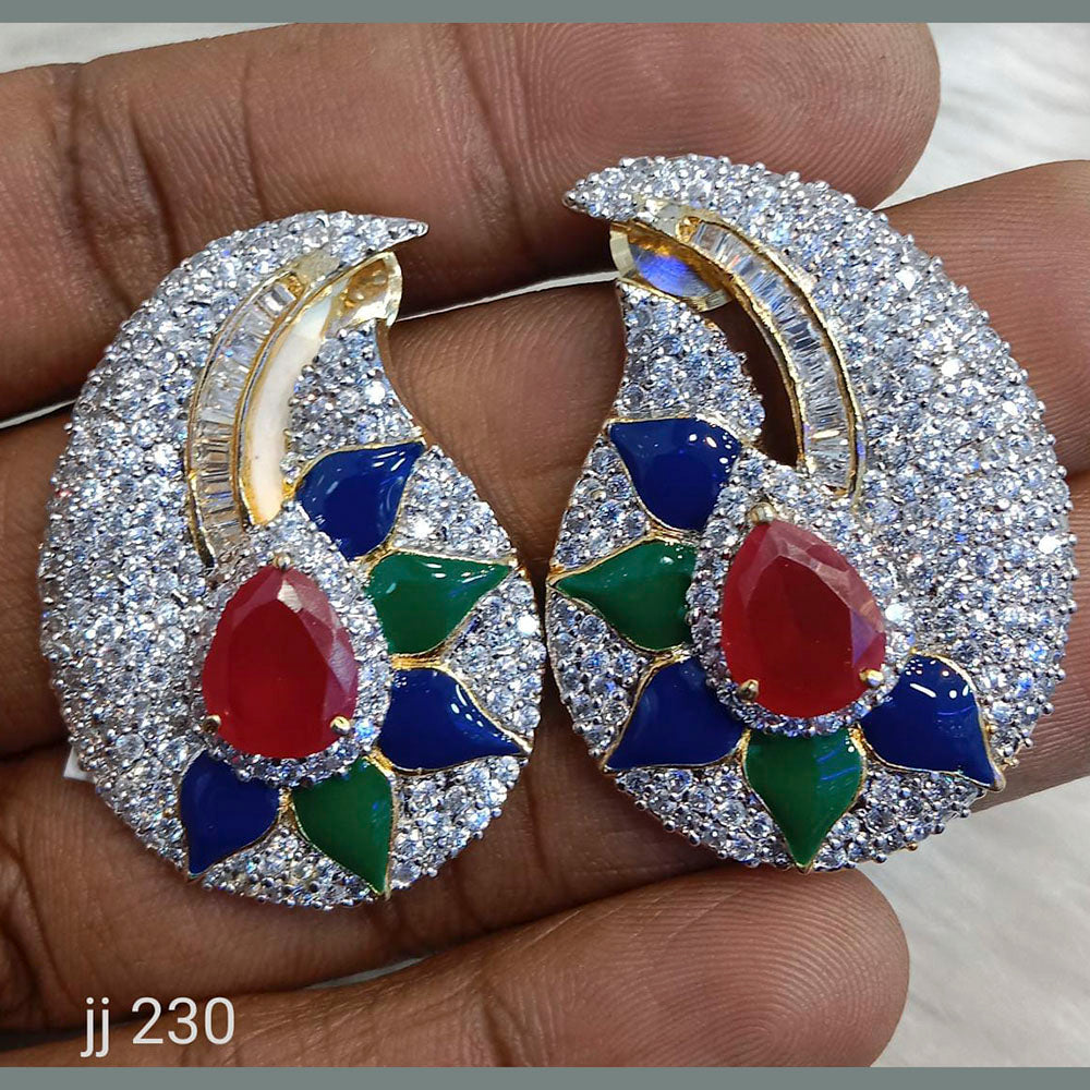 Jain Jewellers Ad Stone Dangler Earrings - 11062611