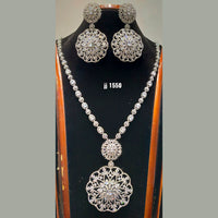 Jain Jewellers American Diamond Necklace Set - 11062736